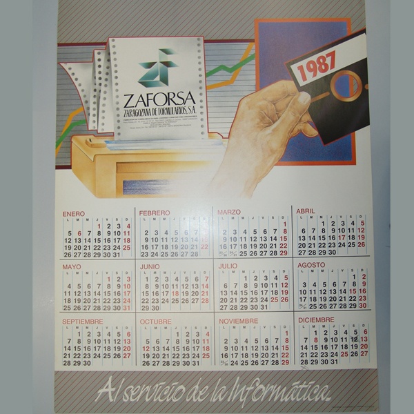 Calendario Zaforsa 1987