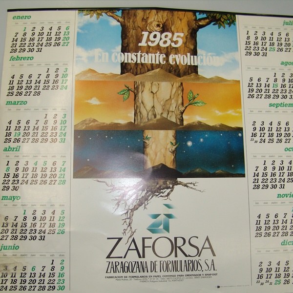 Calendario Zaforsa 1985
