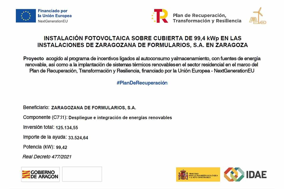 Nuestro proyecto de autoconsumo: Instalación fotovoltaica en Zaforsa